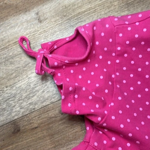 Le Top brand Girl’s 4T Polka Dot Button Dress with Heart Pockets and Roses! - Picture 3 of 10